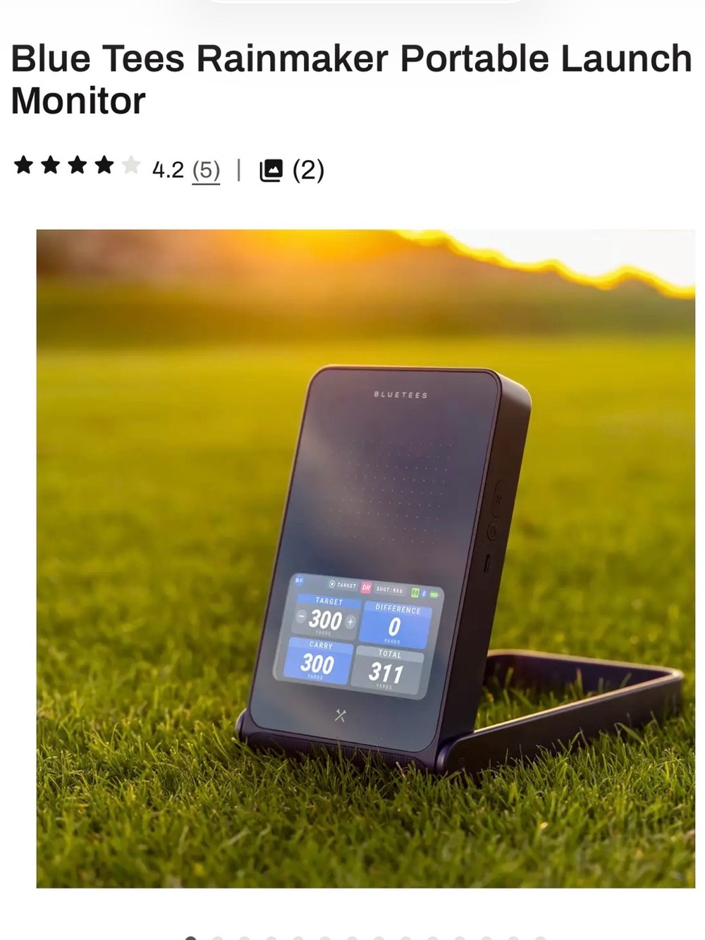 Golf- Bluetees Rainmaker Portable Launch Monitor